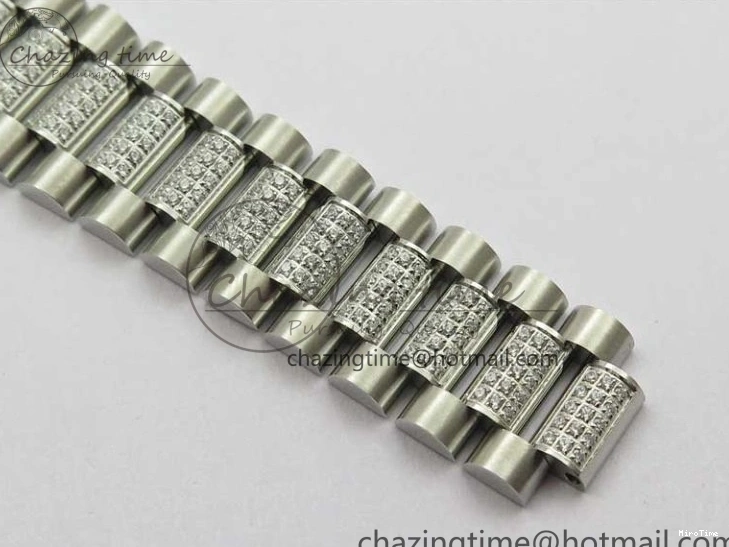 MiroTime 0521 Day-Date 36mm 128239 SS Crystal BP Best Edition Blue Crystal Marker Dial on SS President Bracelet A OdorResistant 2677
